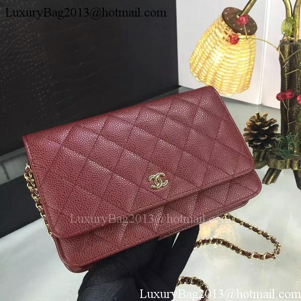 Chanel mini Flap Bag Cannage Pattern A8373 Burgundy