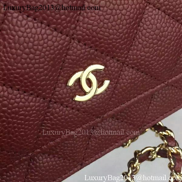 Chanel mini Flap Bag Cannage Pattern A8373 Burgundy