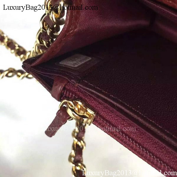 Chanel mini Flap Bag Cannage Pattern A8373 Burgundy