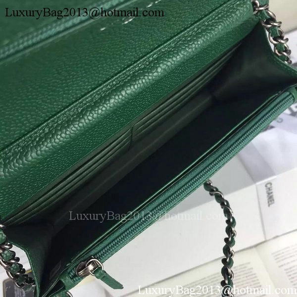 Chanel mini Flap Bag Cannage Pattern A8373 Green