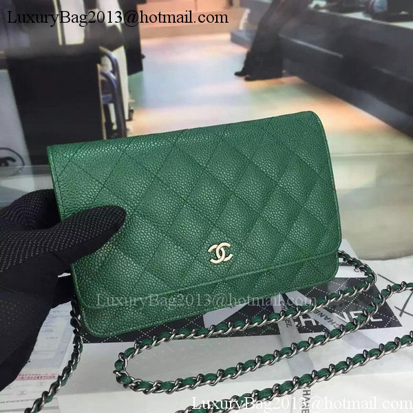 Chanel mini Flap Bag Cannage Pattern A8373 Green