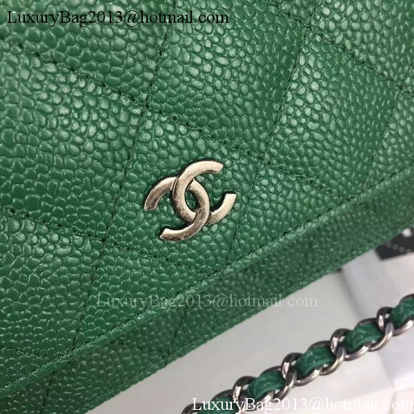 Chanel mini Flap Bag Cannage Pattern A8373 Green