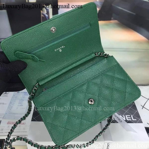 Chanel mini Flap Bag Cannage Pattern A8373 Green