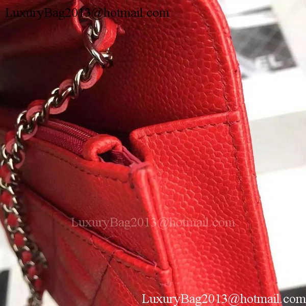 Chanel mini Flap Bag Cannage Pattern A8373 Red