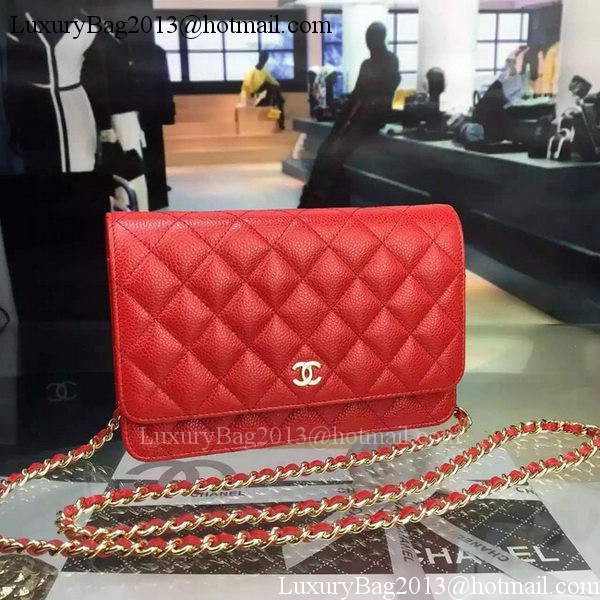 Chanel mini Flap Bag Cannage Pattern A8373 Red