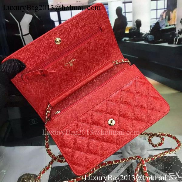 Chanel mini Flap Bag Cannage Pattern A8373 Red