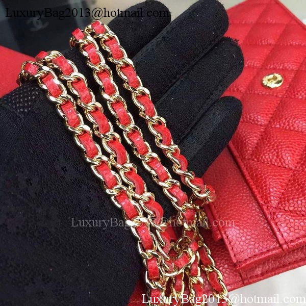 Chanel mini Flap Bag Cannage Pattern A8373 Red