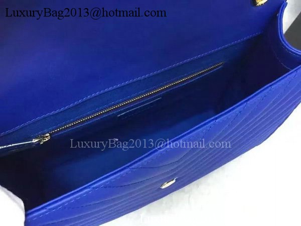 YSL Classic Monogramme Flap Bag Calfskin Leather Y26588 Blue