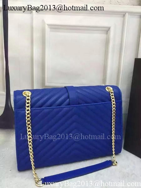 YSL Classic Monogramme Flap Bag Calfskin Leather Y26588 Blue