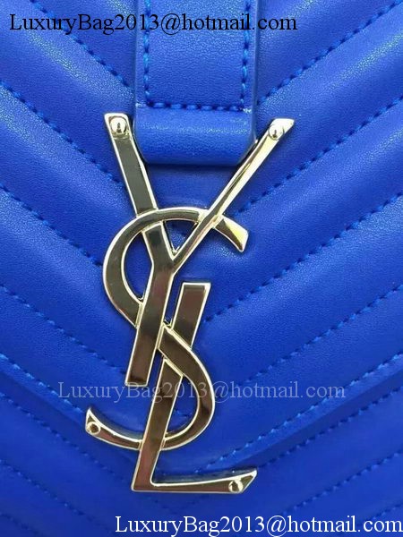 YSL Classic Monogramme Flap Bag Calfskin Leather Y26588 Blue