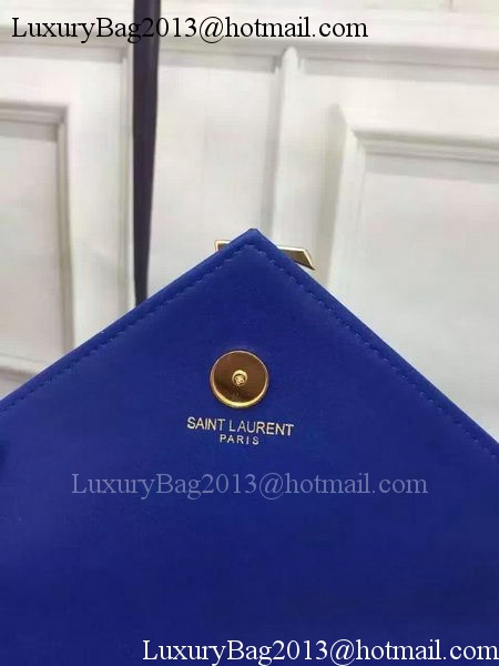 YSL Classic Monogramme Flap Bag Calfskin Leather Y26588 Blue