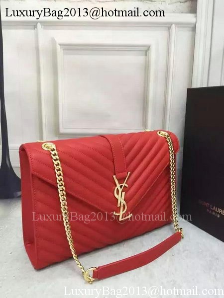 YSL Classic Monogramme Flap Bag Calfskin Leather Y26588 Red