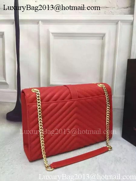 YSL Classic Monogramme Flap Bag Calfskin Leather Y26588 Red