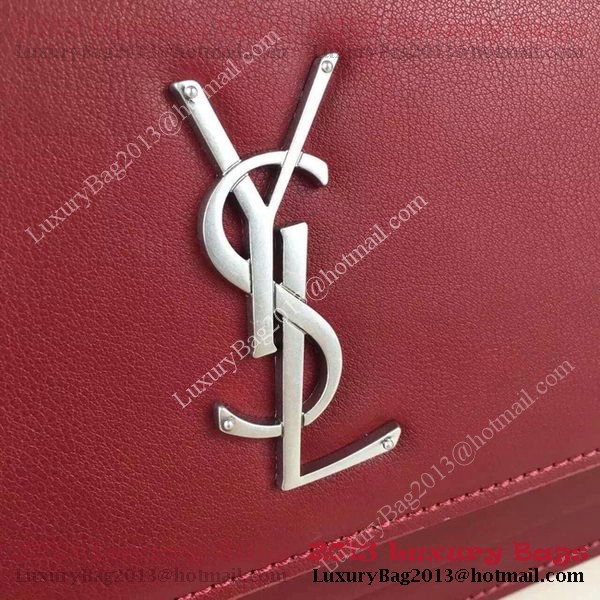 Yves Saint Laurent Cross-body Shoulder Bag Y8816 Burgundy