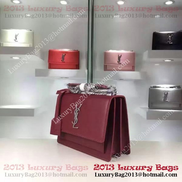 Yves Saint Laurent Cross-body Shoulder Bag Y8816 Burgundy