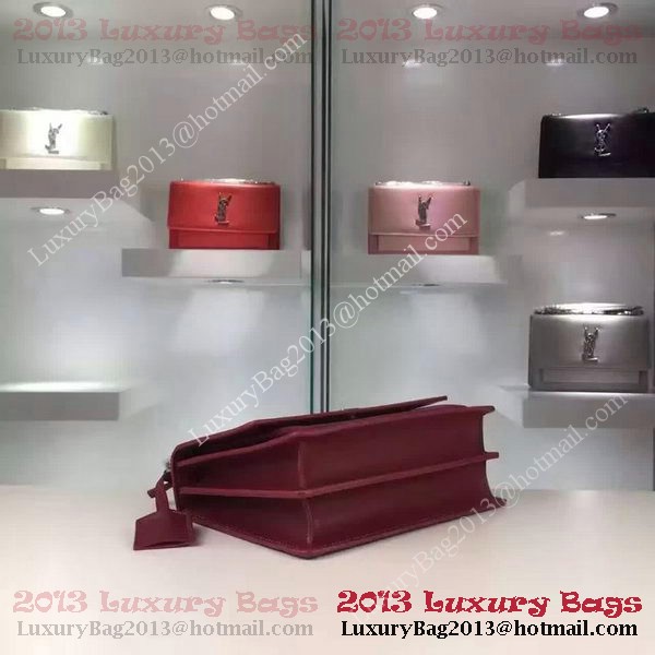 Yves Saint Laurent Cross-body Shoulder Bag Y8816 Burgundy