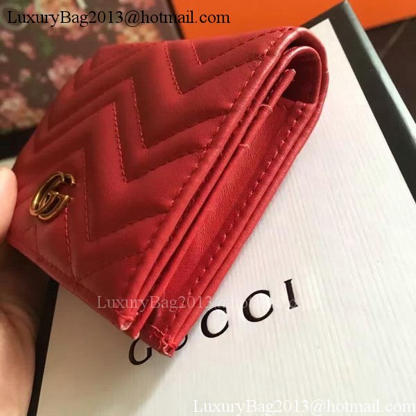 Gucci GG Marmont Card Case 443125 Red