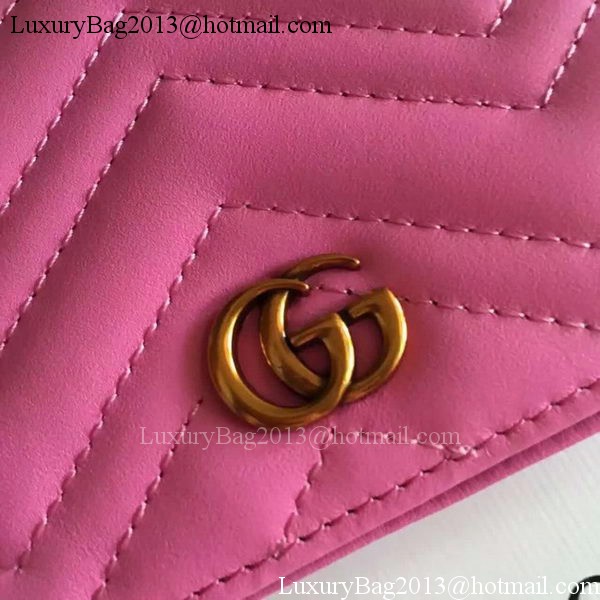 Gucci GG Marmont Card Case 443125 Rose