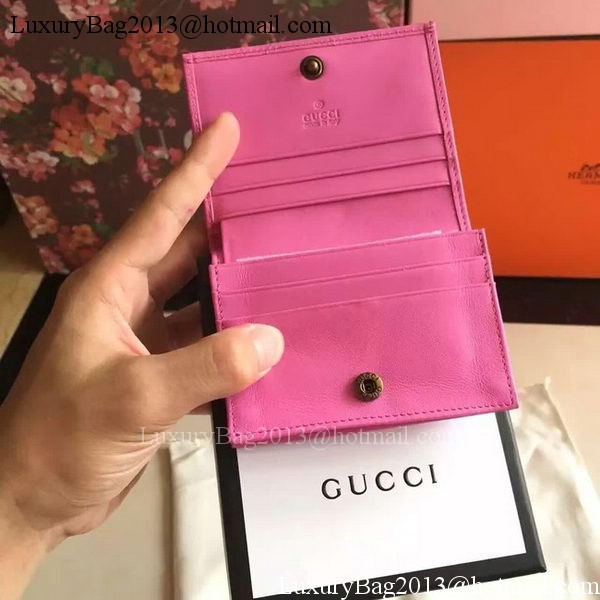 Gucci GG Marmont Card Case 443125 Rose