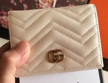 Gucci GG Marmont Card Case 443125 White