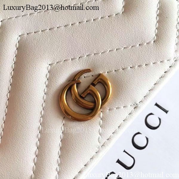 Gucci GG Marmont Card Case 443125 White