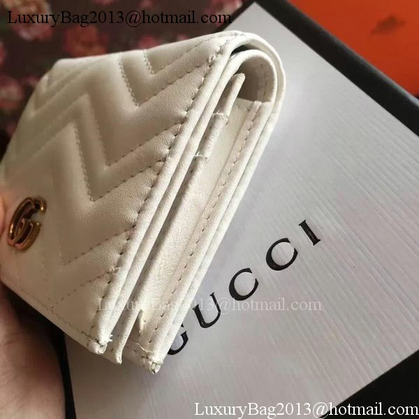 Gucci GG Marmont Card Case 443125 White