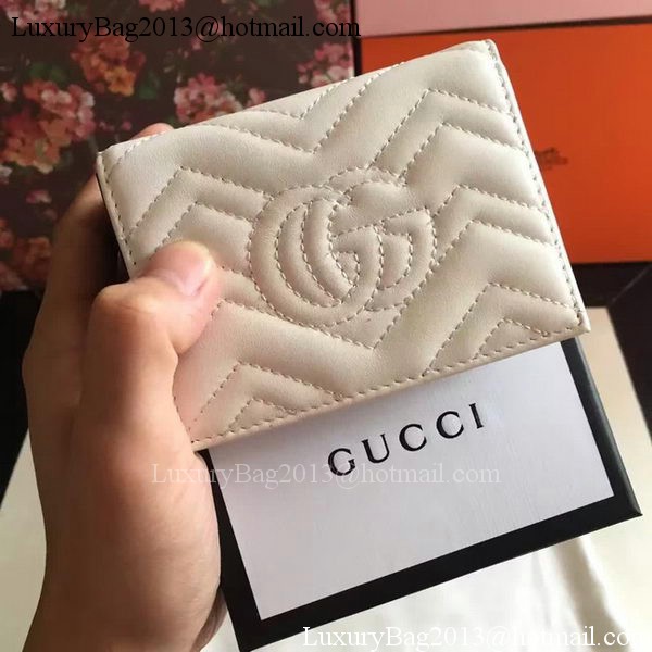 Gucci GG Marmont Card Case 443125 White