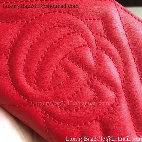 Gucci GG Marmont Zip Around Wallet 443123 Red