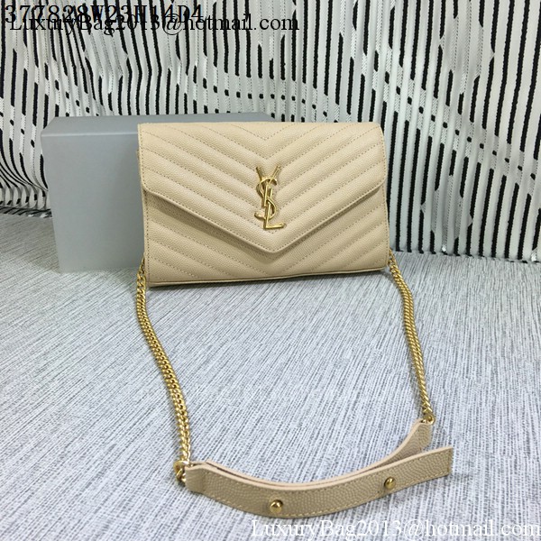 YSL Classic Monogramme Flap Bag Cannage Pattern Y377828L Apricot