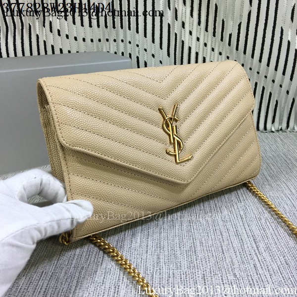 YSL Classic Monogramme Flap Bag Cannage Pattern Y377828L Apricot