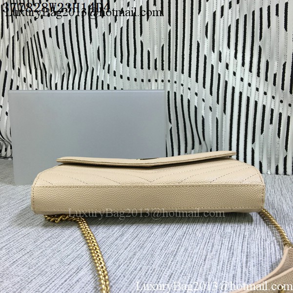 YSL Classic Monogramme Flap Bag Cannage Pattern Y377828L Apricot