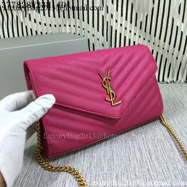 YSL Classic Monogramme Flap Bag Cannage Pattern Y377828L Rose