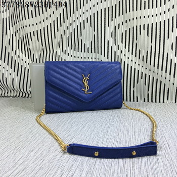 YSL Classic Monogramme Flap Bag Cannage Pattern Y377828L Royal