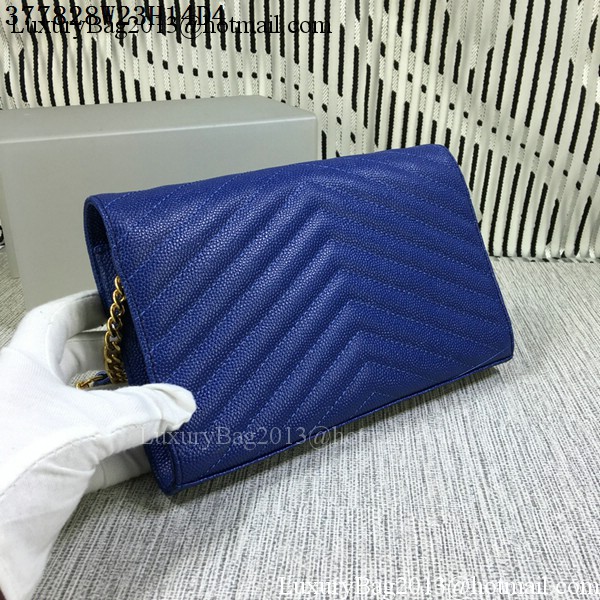 YSL Classic Monogramme Flap Bag Cannage Pattern Y377828L Royal