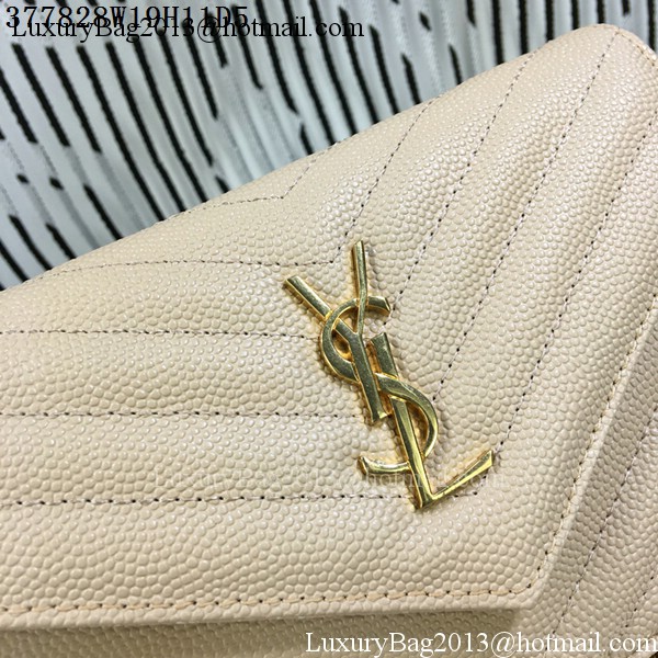 YSL Classic Monogramme Flap Bag Cannage Pattern Y377828S Apricot