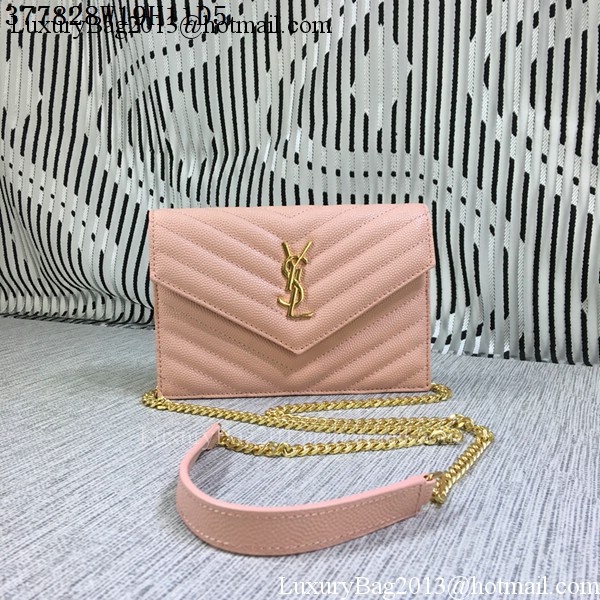 YSL Classic Monogramme Flap Bag Cannage Pattern Y377828S Pink