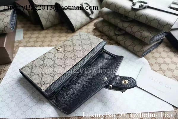 Gucci Dionysus GG Supreme Chain Wallet 404140 Grey