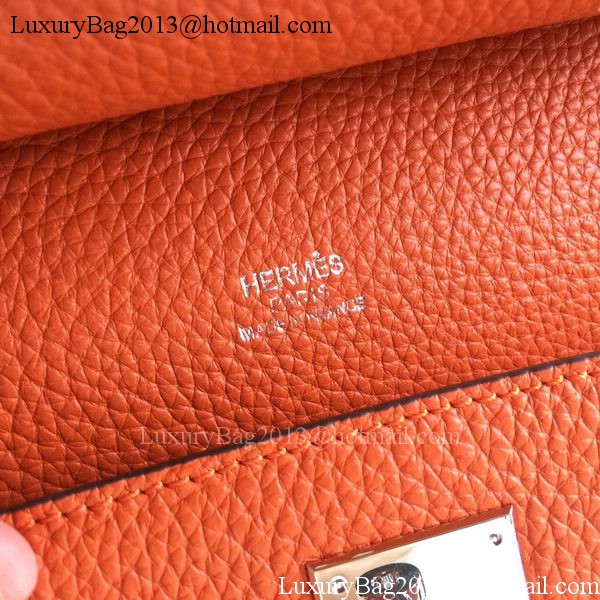 Hermes Jypsiere 31CM Shoulder Bag Calfskin Leather H0880 Orange