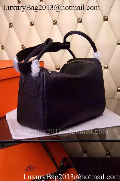 Hermes Lindy 30CM Leather Shoulder Bag H0881 Black