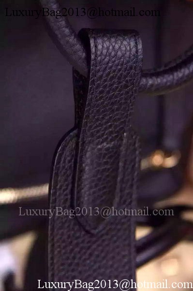 Hermes Lindy 30CM Leather Shoulder Bag H0881 Black