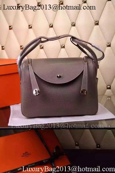 Hermes Lindy 30CM Leather Shoulder Bag H0881 Grey