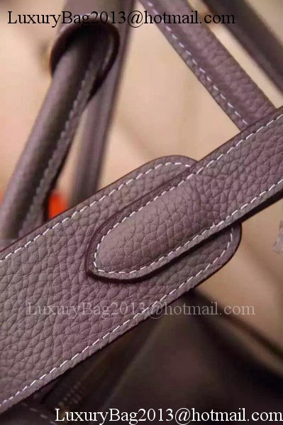 Hermes Lindy 30CM Leather Shoulder Bag H0881 Grey