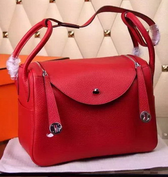 Hermes Lindy 30CM Leather Shoulder Bag H0881 Red