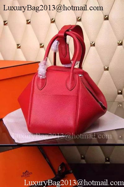 Hermes Lindy 30CM Leather Shoulder Bag H0881 Red