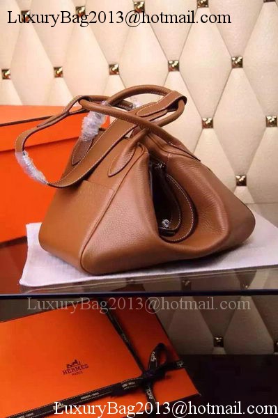 Hermes Lindy 30CM Leather Shoulder Bag H0881 Wheat