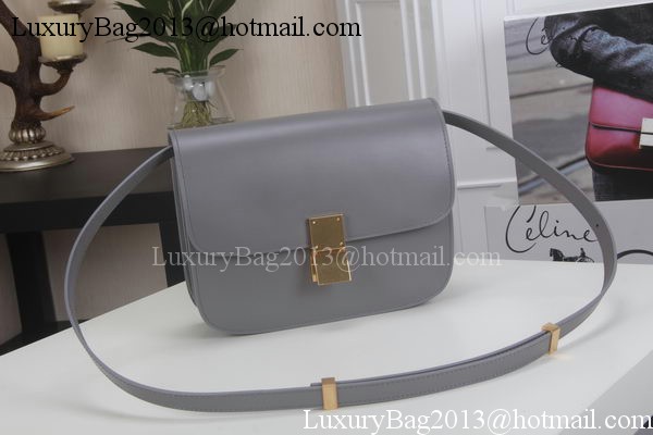 Celine Classic Box Flap Bag Calfskin Leather C3369 Grey