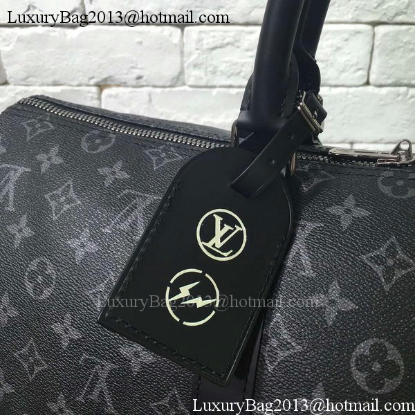 Louis Vuitton Monogram Eclipse Canvas KEEPALL 45 BANDOULIERE N40569