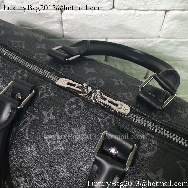 Louis Vuitton Monogram Eclipse Canvas KEEPALL 45 BANDOULIERE N40569