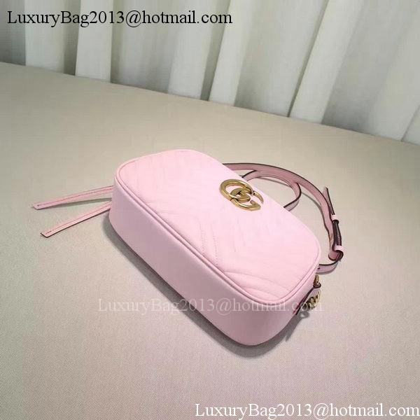 Gucci GG Marmont Matelasse Shoulder Bag 447632 Pink