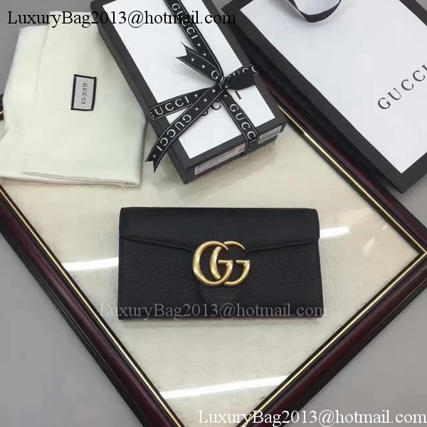 Gucci GG Marmont Continental Wallet 400586 Black